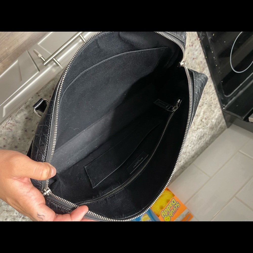 Ysl Yves Saint Laurent Duffle Briefcase Bag In Crocod… Gem